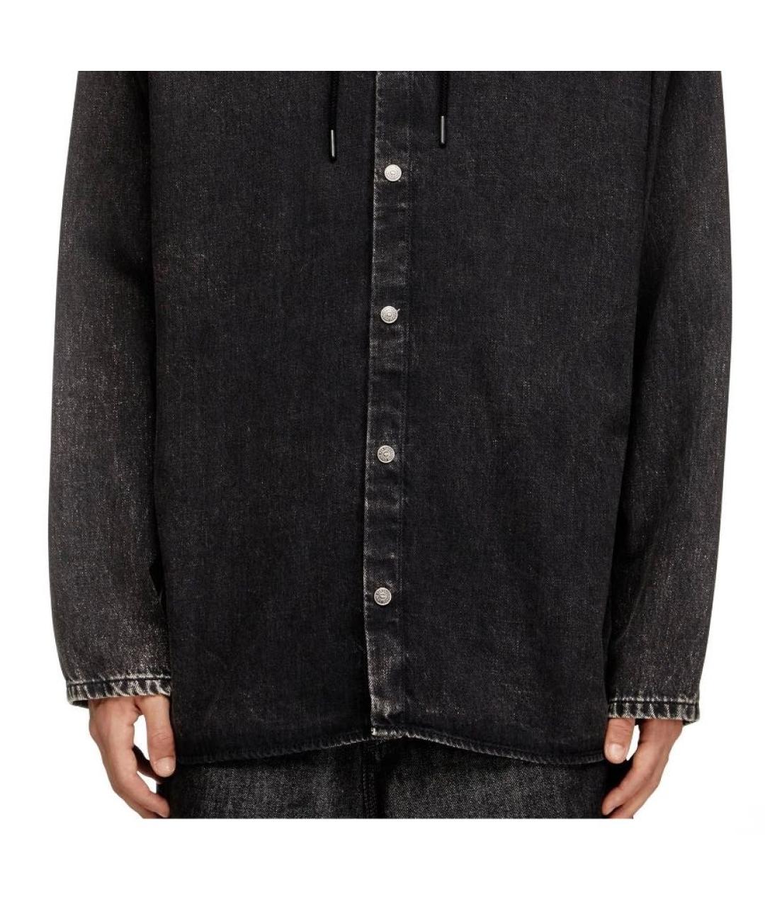 DIESEL Серая хлопковая кэжуал рубашка, фото 4