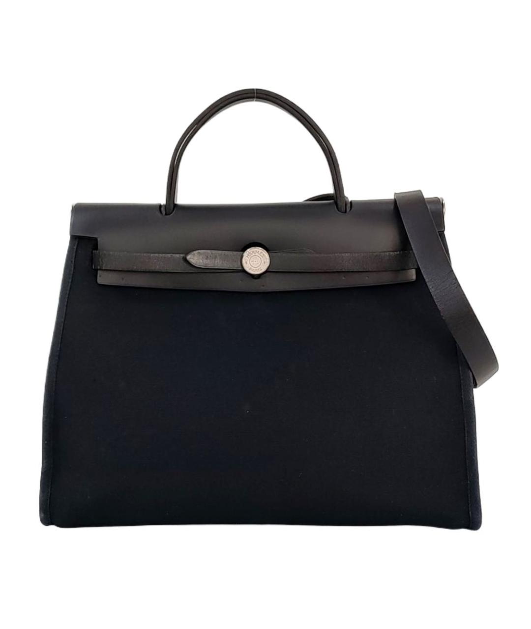 HERMES Черная кожаная сумка через плечо, фото 7