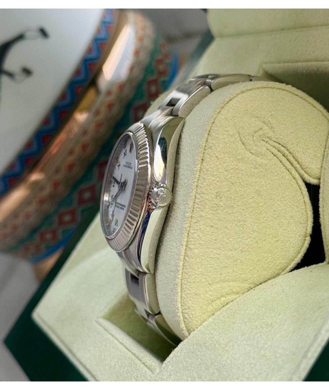 ROLEX Серебряные часы из белого золота, фото 8