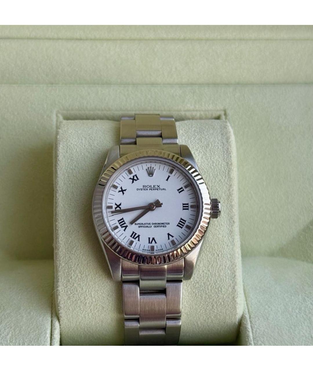 ROLEX Серебряные часы из белого золота, фото 7