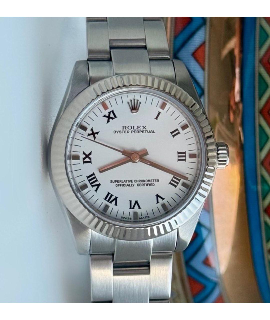 ROLEX Серебряные часы из белого золота, фото 9