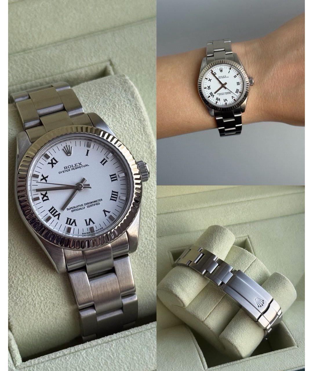 ROLEX Серебряные часы из белого золота, фото 4