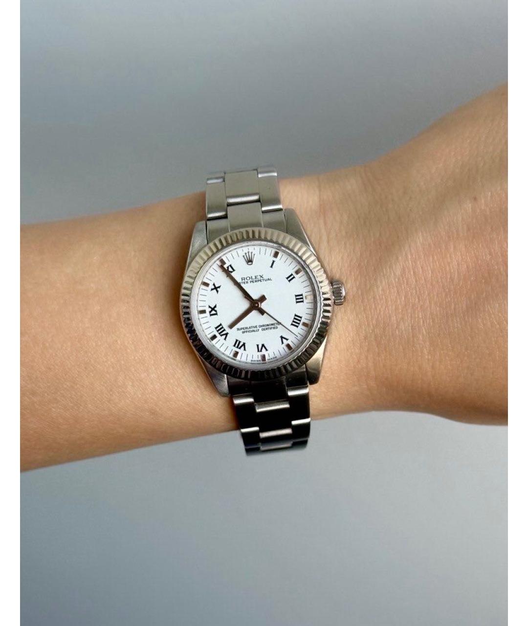 ROLEX Серебряные часы из белого золота, фото 5