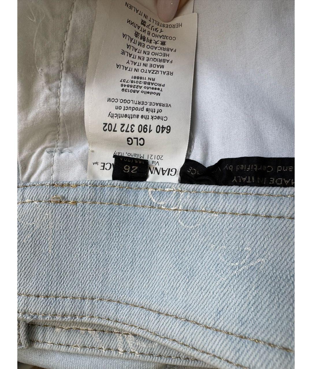 VERSACE Голубые джинсы слим, фото 8