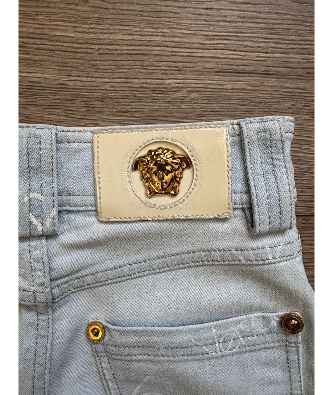 VERSACE Голубые джинсы слим, фото 5