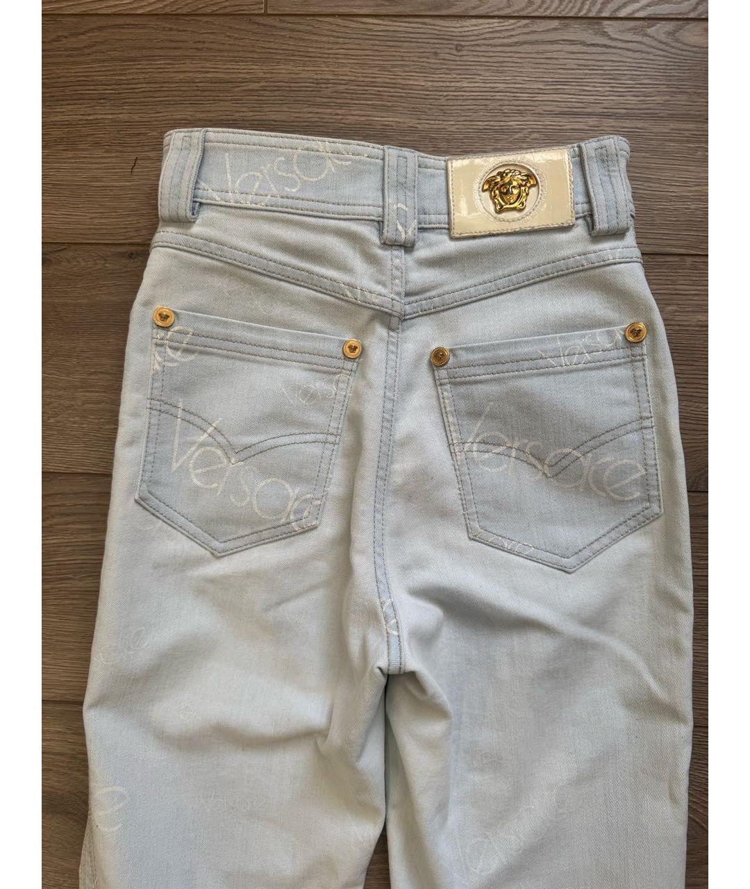 VERSACE Голубые джинсы слим, фото 7