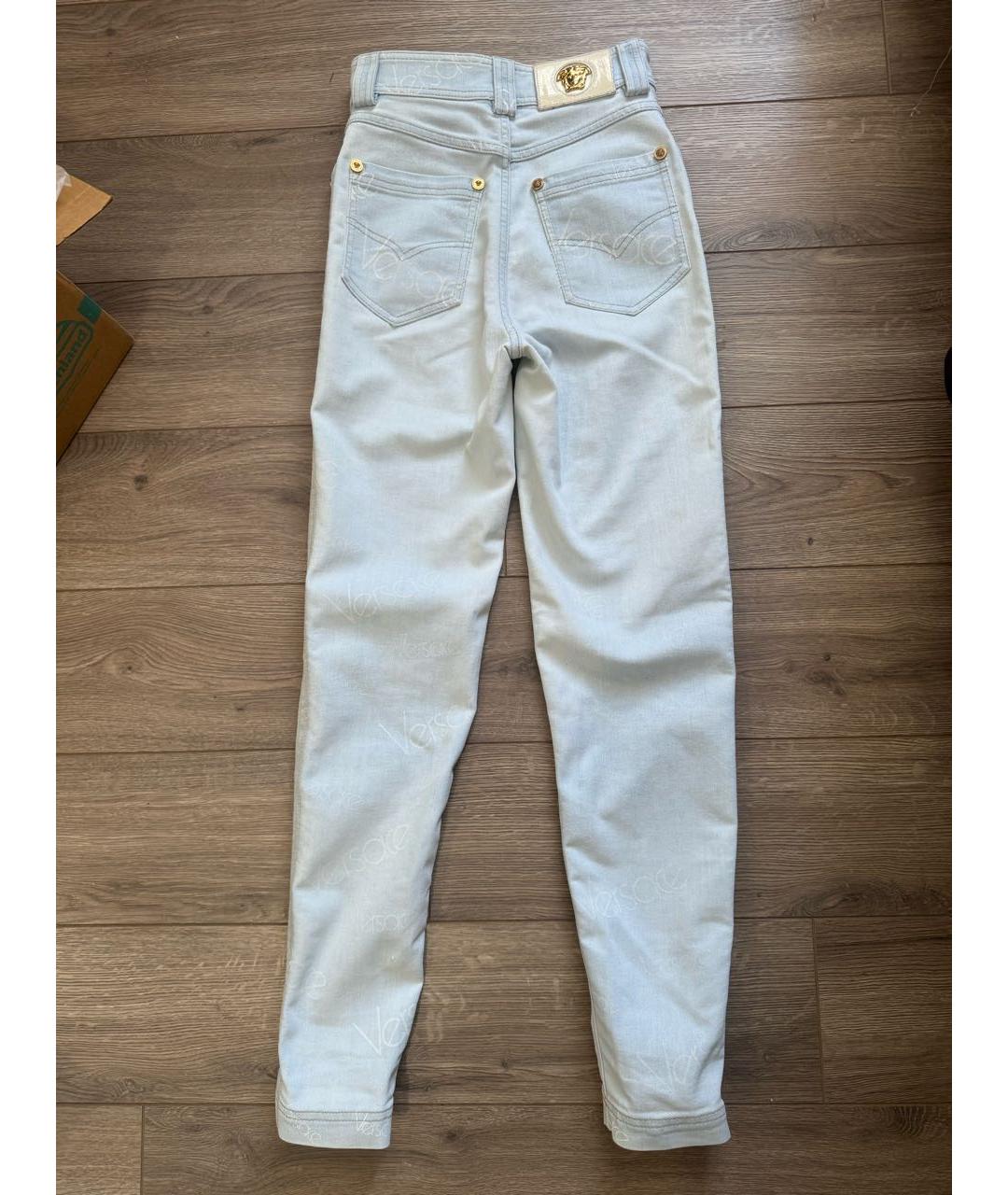 VERSACE Голубые джинсы слим, фото 2