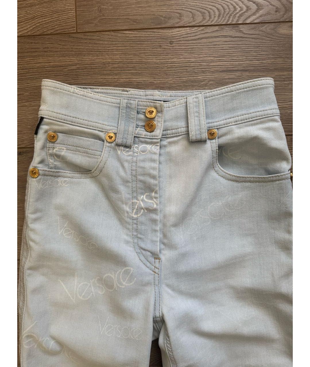 VERSACE Голубые джинсы слим, фото 6