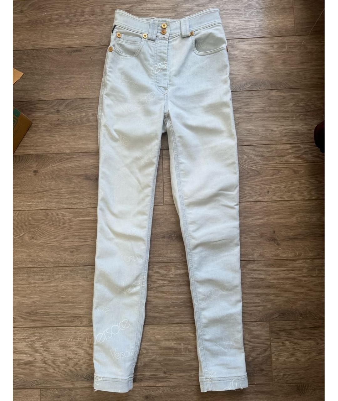 VERSACE Голубые джинсы слим, фото 9