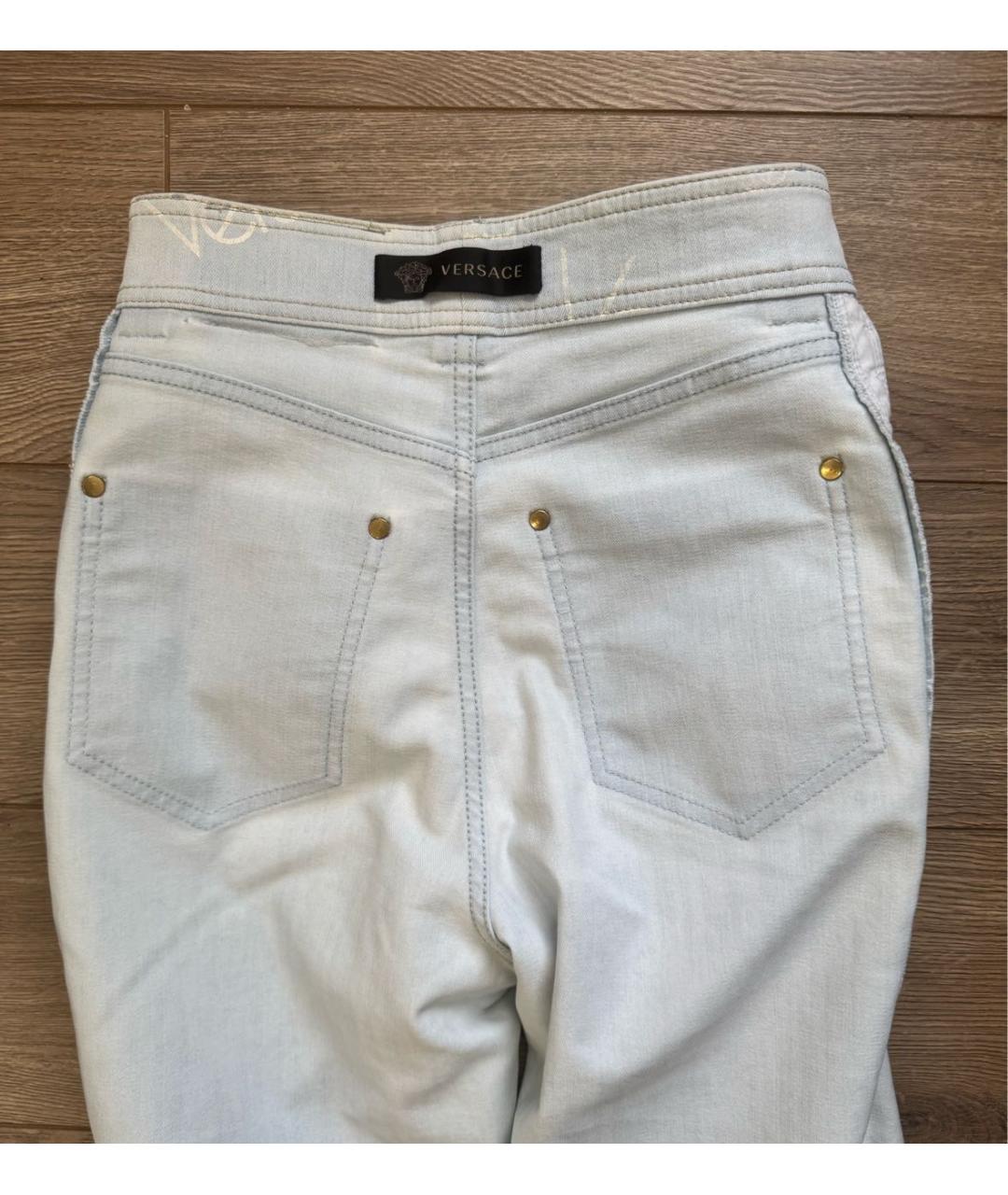 VERSACE Голубые джинсы слим, фото 3