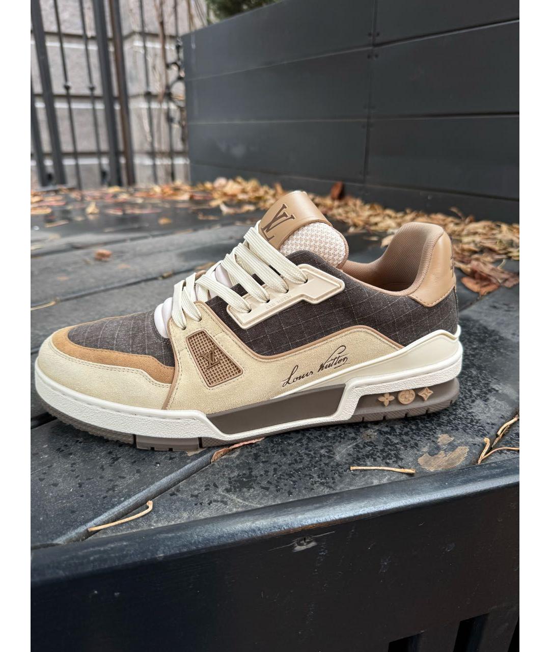 LOUIS VUITTON Мульти текстильные низкие кроссовки / кеды, фото 5