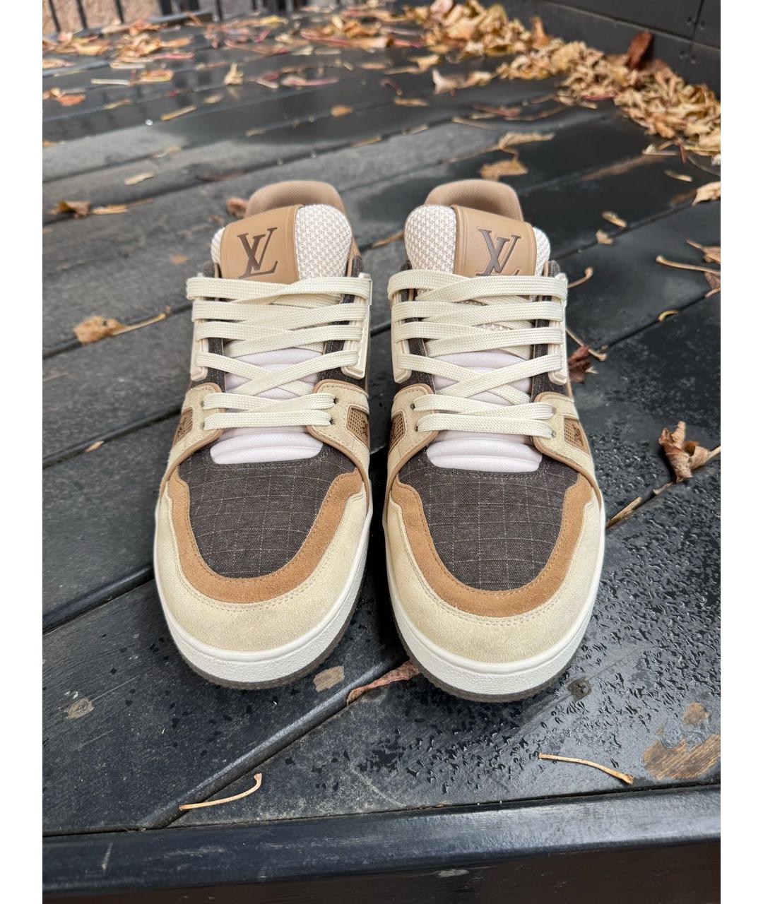 LOUIS VUITTON Мульти текстильные низкие кроссовки / кеды, фото 2