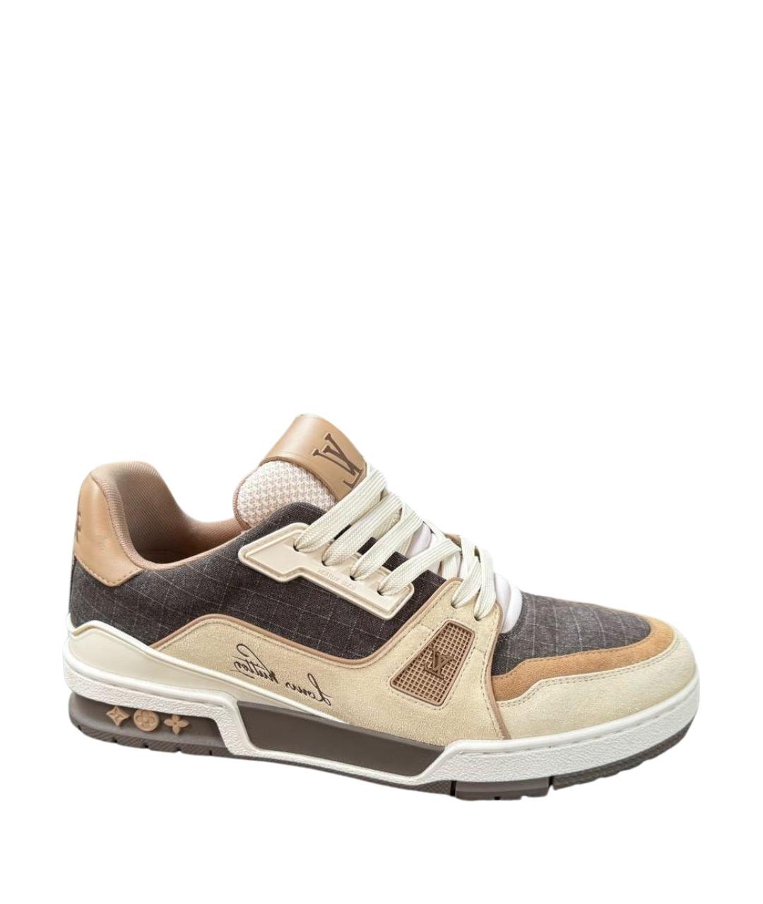 LOUIS VUITTON Мульти текстильные низкие кроссовки / кеды, фото 1