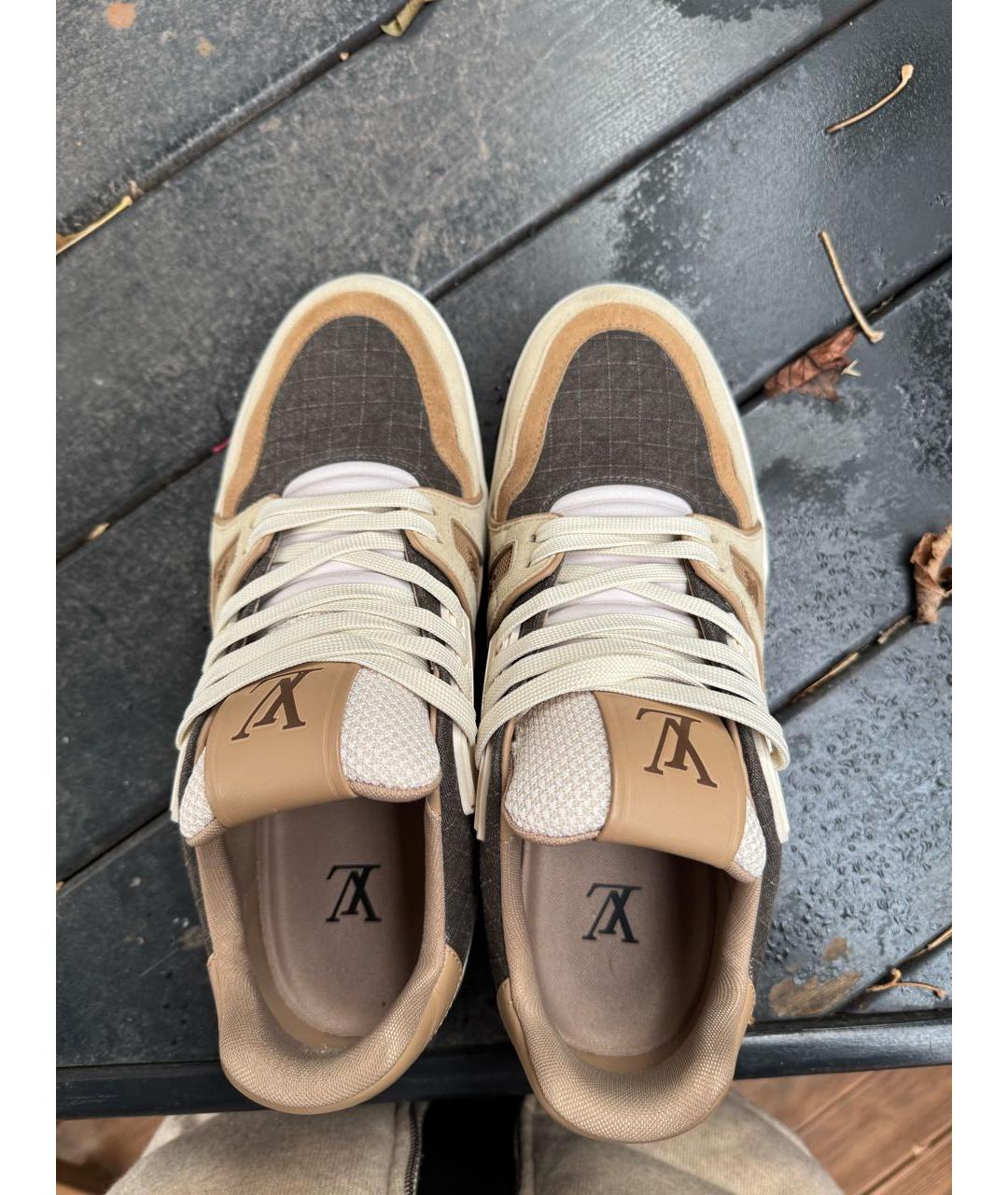 LOUIS VUITTON Мульти текстильные низкие кроссовки / кеды, фото 3