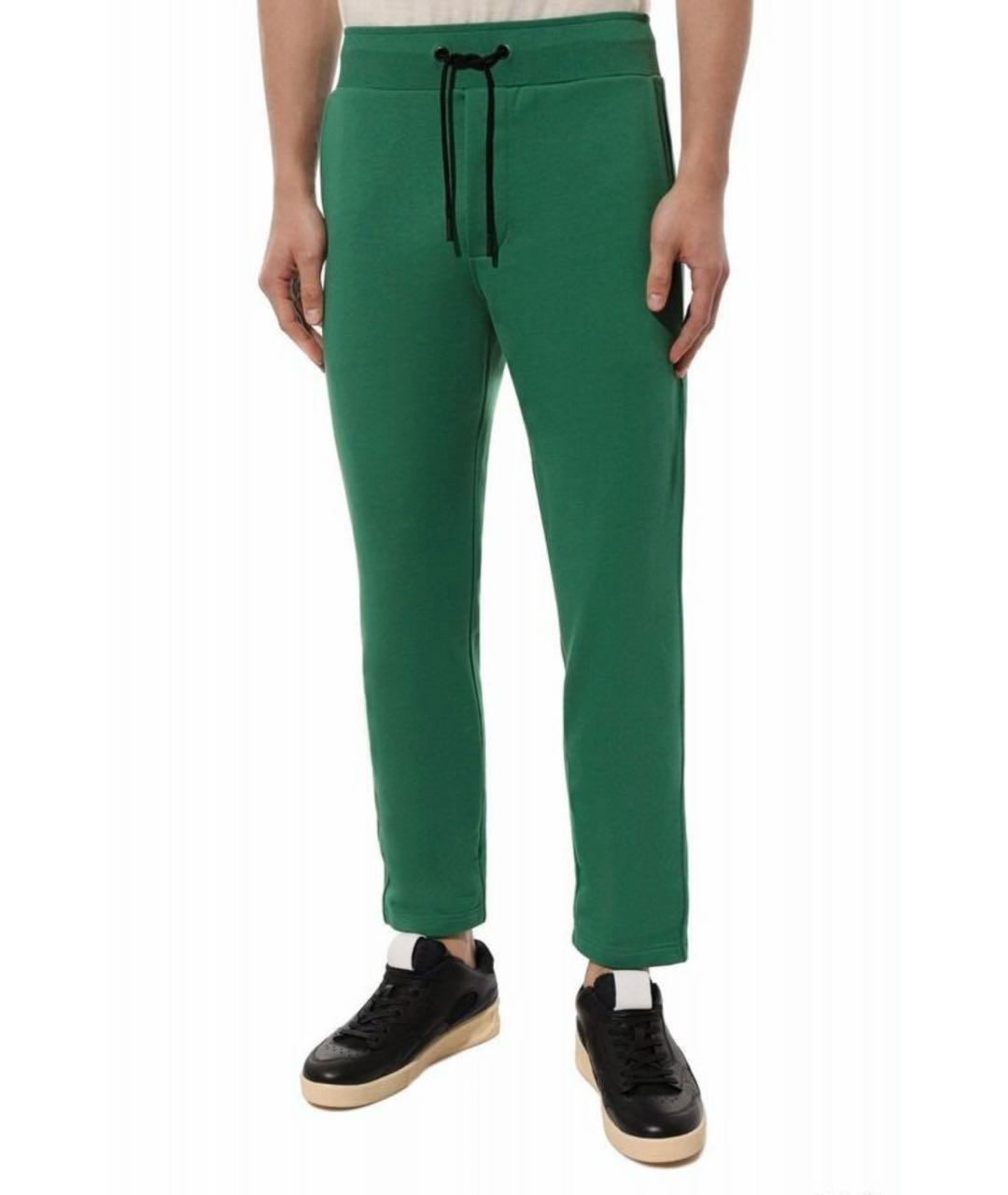 KITON Зеленые хлопковые повседневные брюки, фото 2