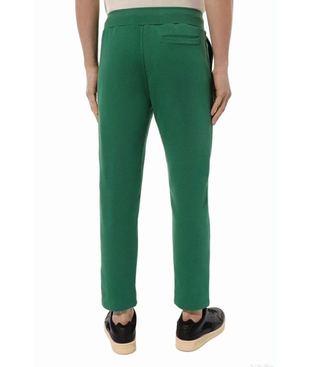 KITON Зеленые хлопковые повседневные брюки, фото 3