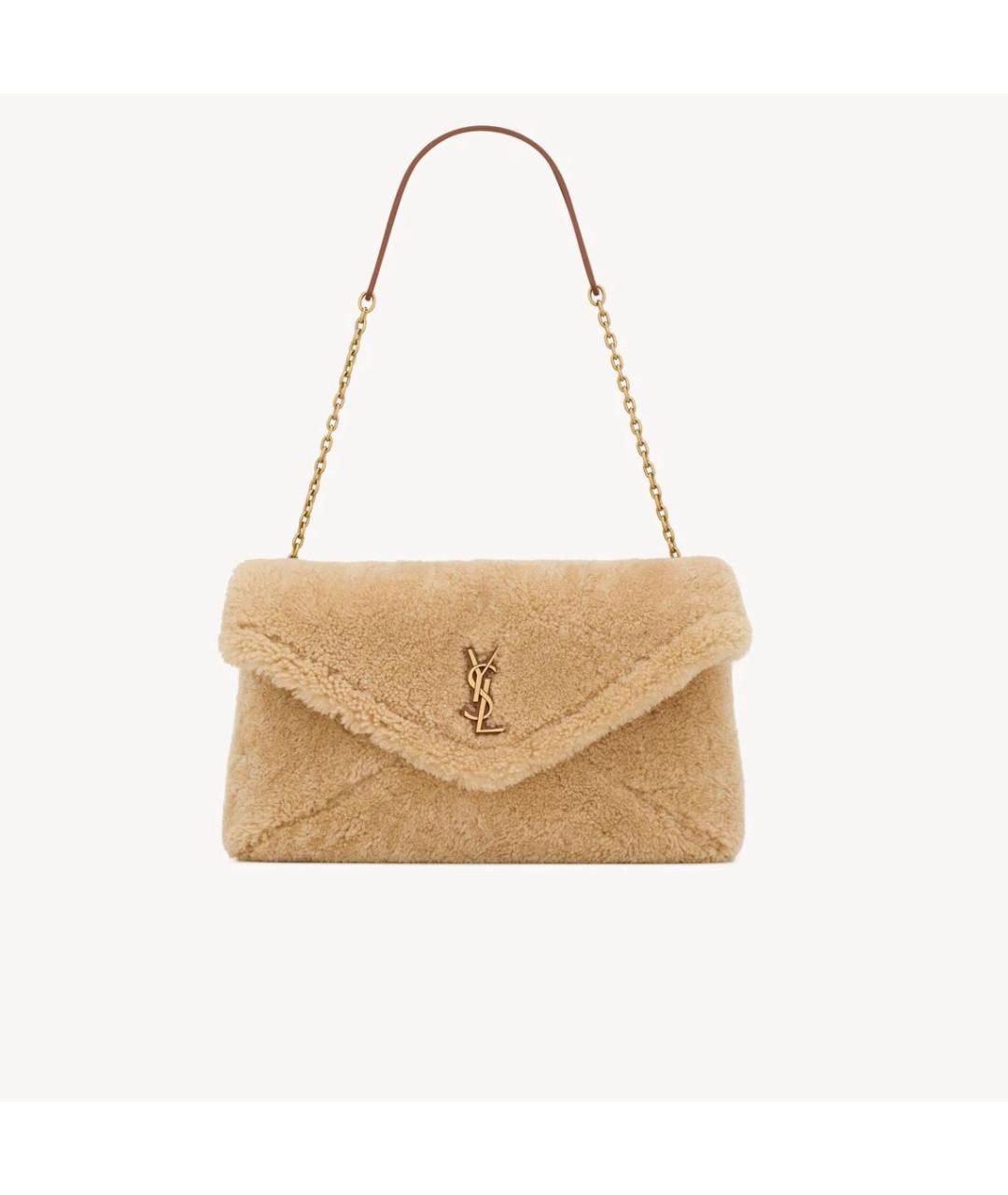 SAINT LAURENT Бежевая сумка тоут, фото 5