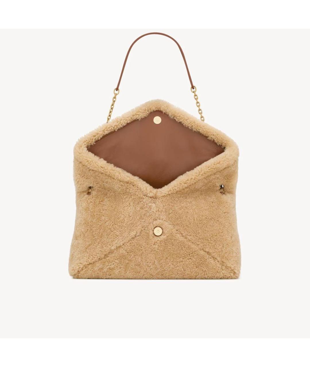 SAINT LAURENT Бежевая сумка тоут, фото 4