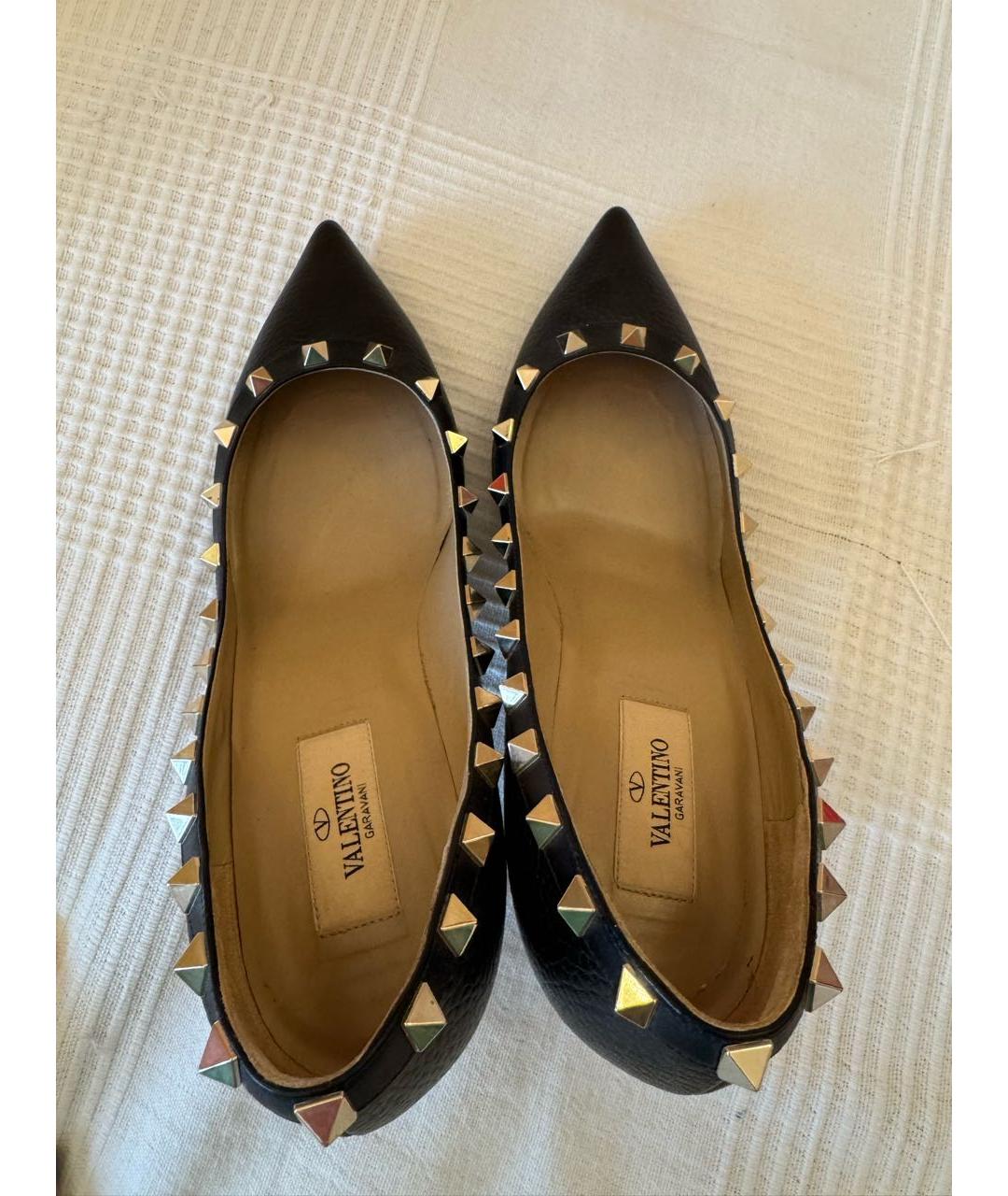 VALENTINO Черные кожаные туфли, фото 3