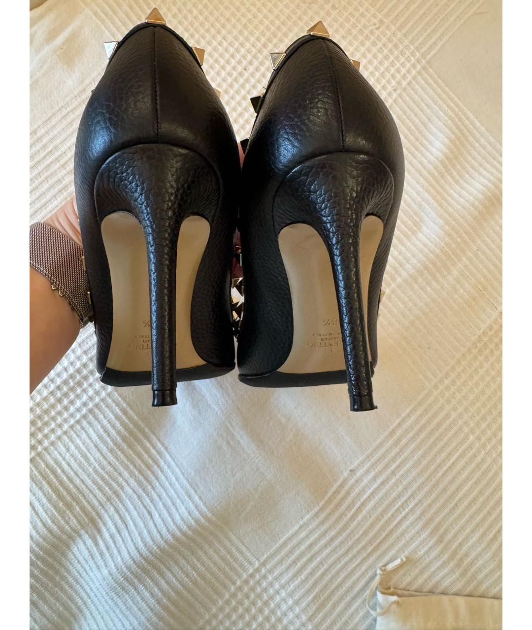 VALENTINO Черные кожаные туфли, фото 4