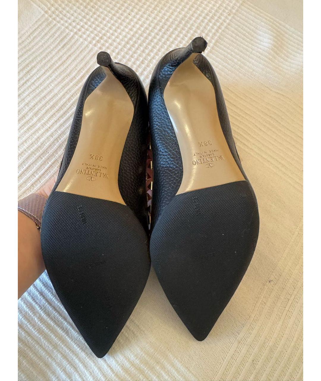 VALENTINO Черные кожаные туфли, фото 5