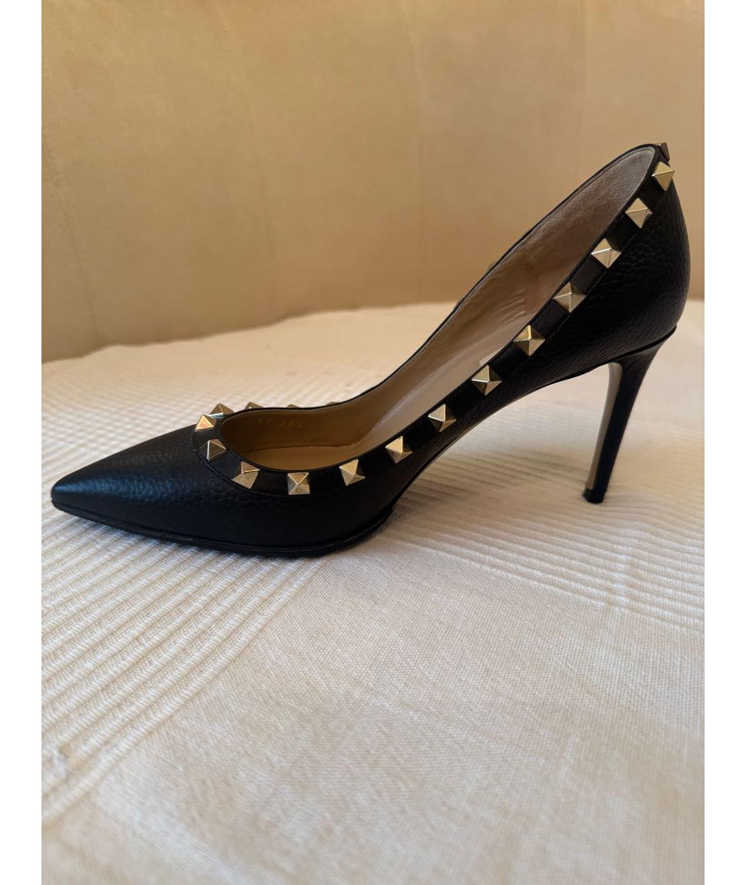 VALENTINO Черные кожаные туфли, фото 6