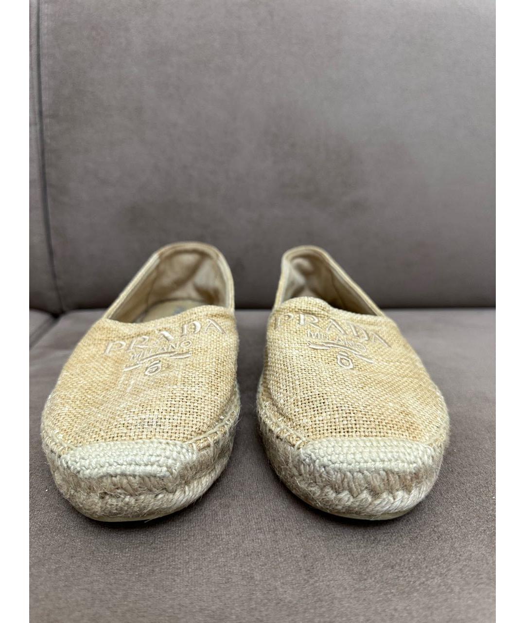 PRADA Бежевые текстильные эспадрильи, фото 3