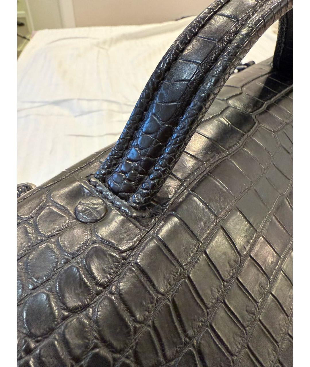 ZAGLIANI Черная кожаная сумка тоут, фото 6