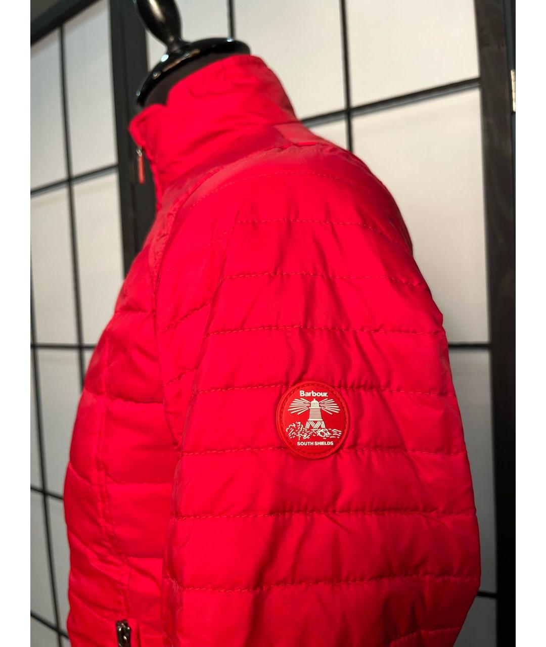 BARBOUR Красная полиамидовая куртка, фото 4
