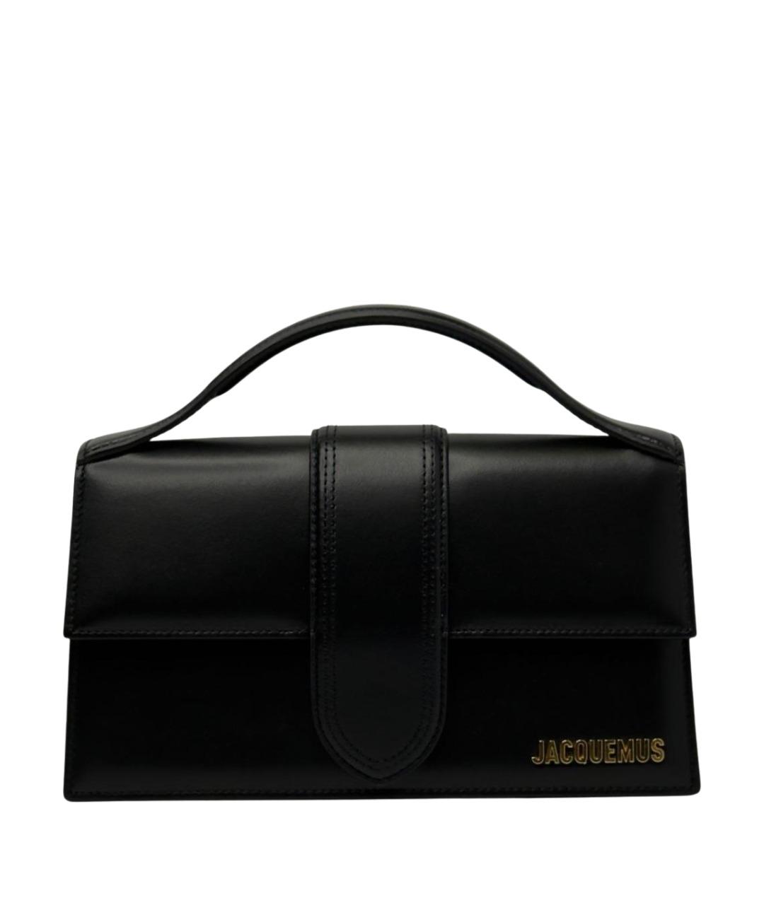 JACQUEMUS Черная кожаная сумка через плечо, фото 9
