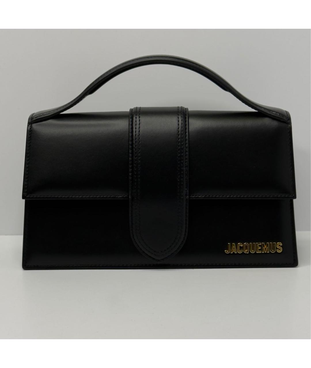 JACQUEMUS Черная кожаная сумка через плечо, фото 8