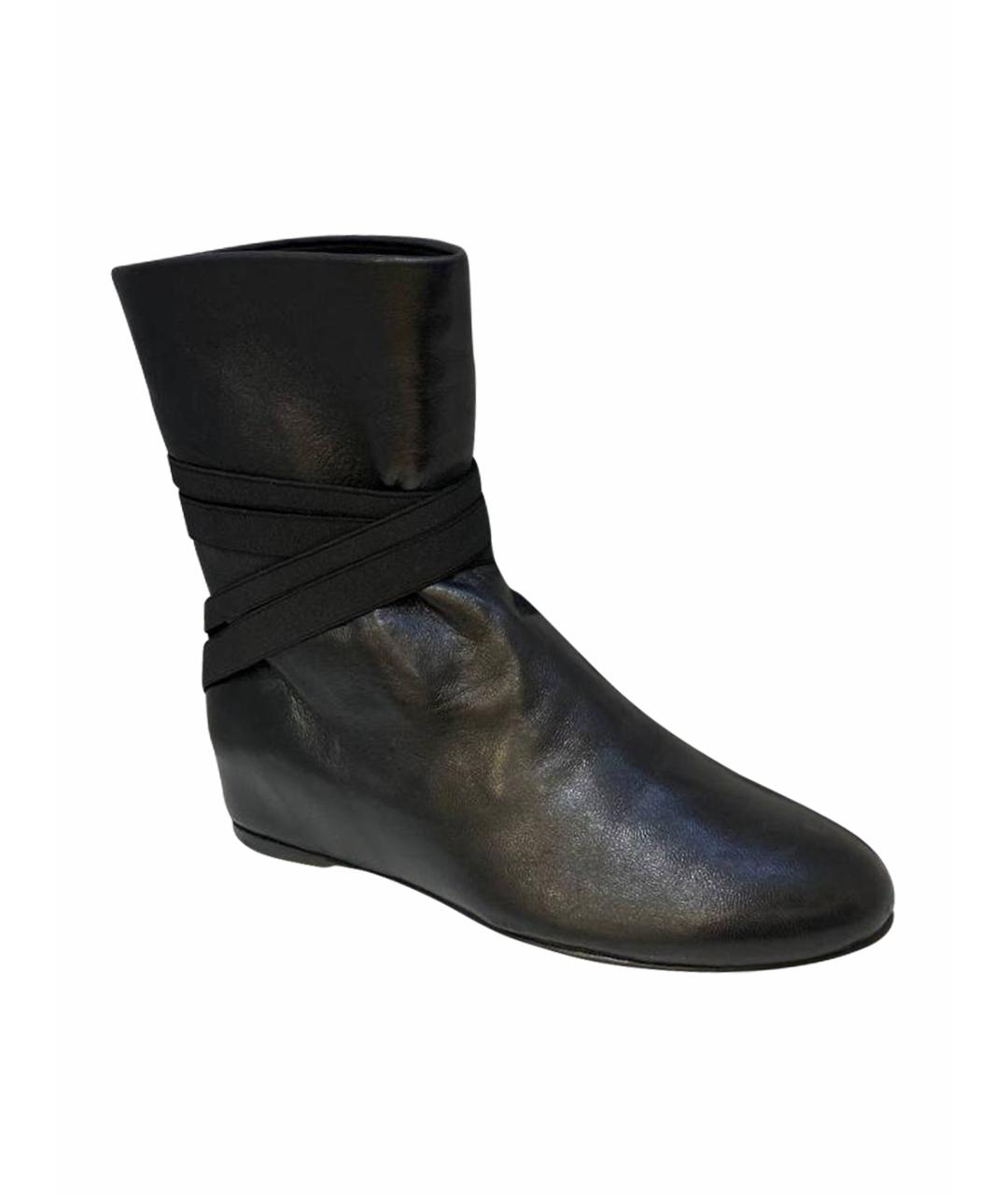 STUART WEITZMAN Черные кожаные ботинки, фото 1