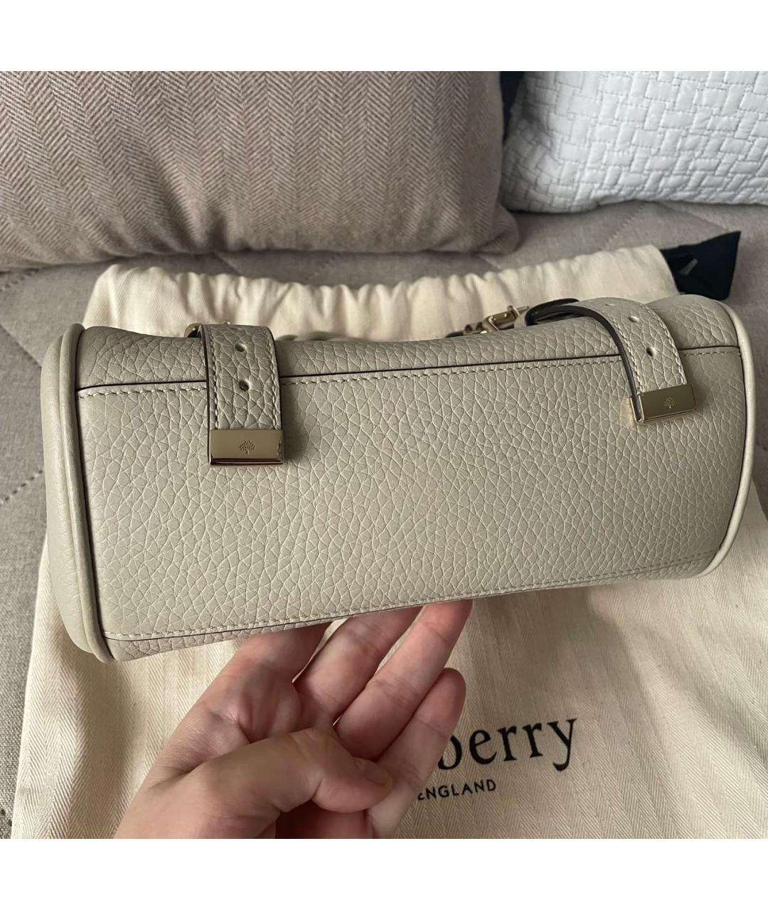 MULBERRY Бежевая кожаная сумка через плечо, фото 7