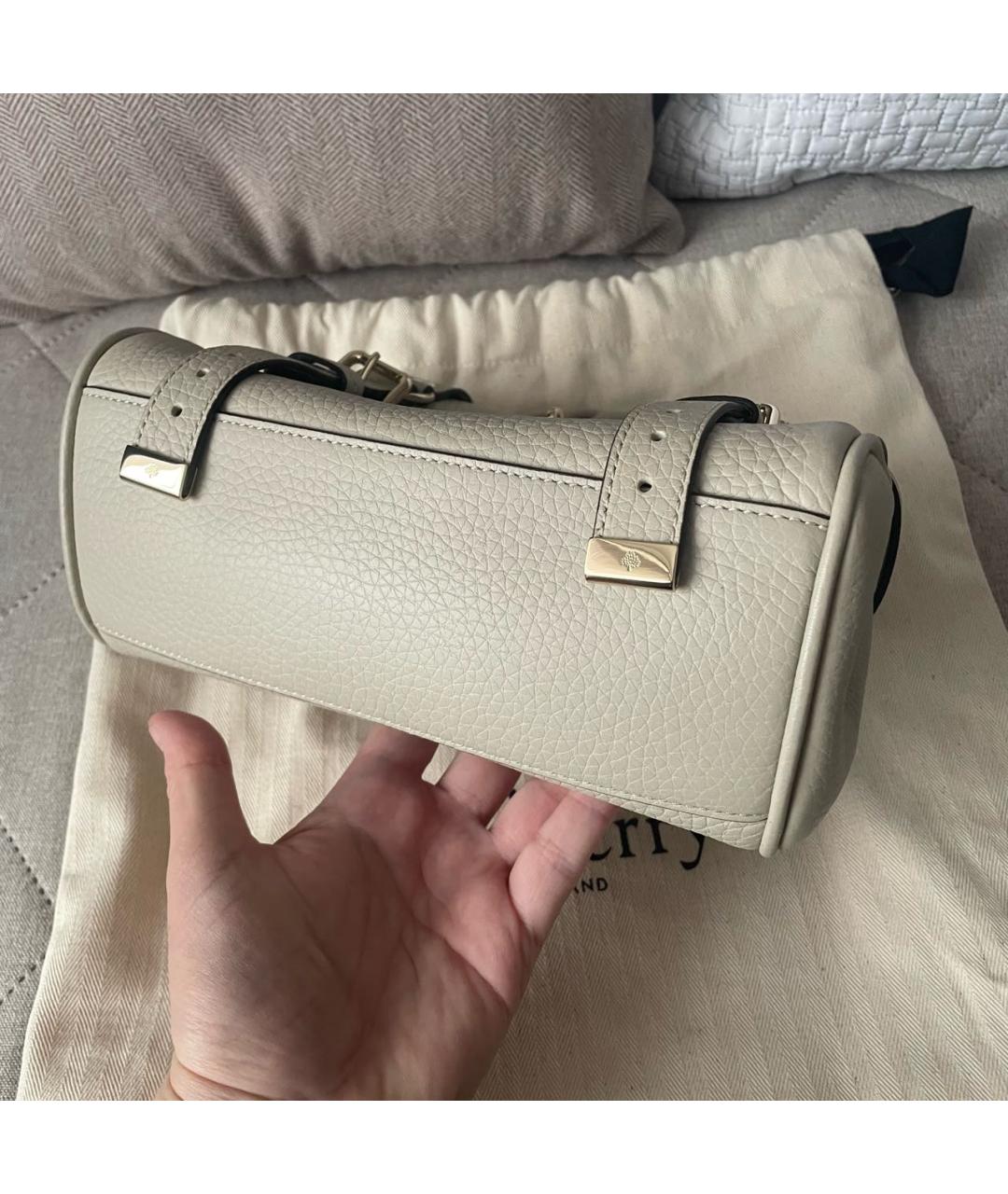 MULBERRY Бежевая кожаная сумка через плечо, фото 8