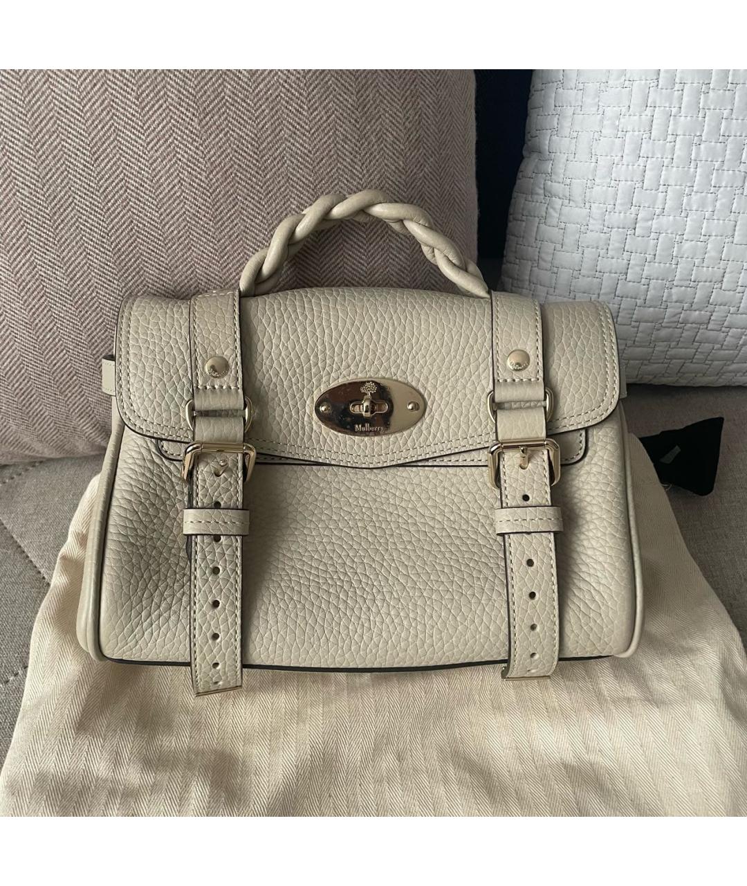 MULBERRY Бежевая кожаная сумка через плечо, фото 9