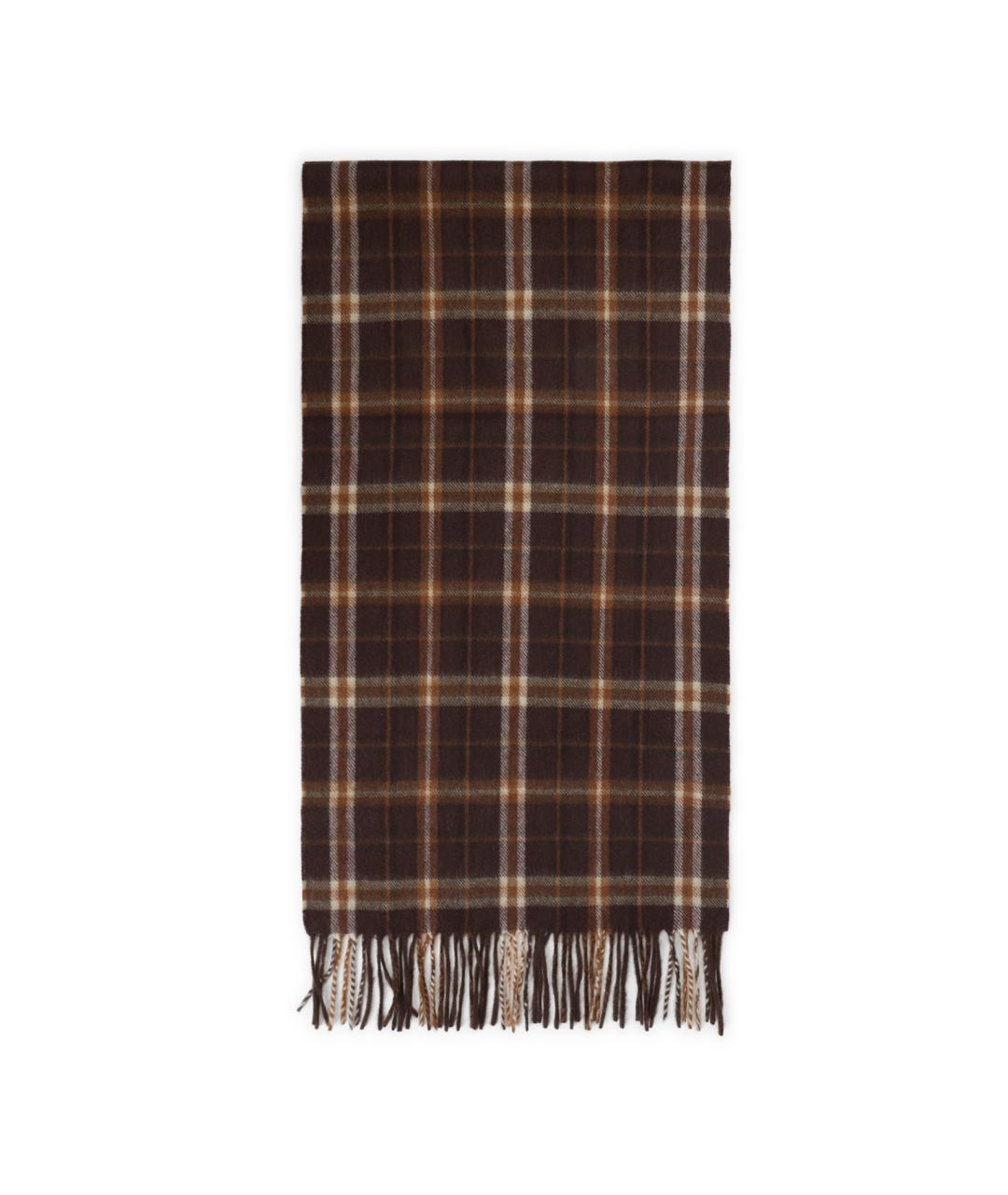 CELINE Коричневый кашемировый шарф, фото 1