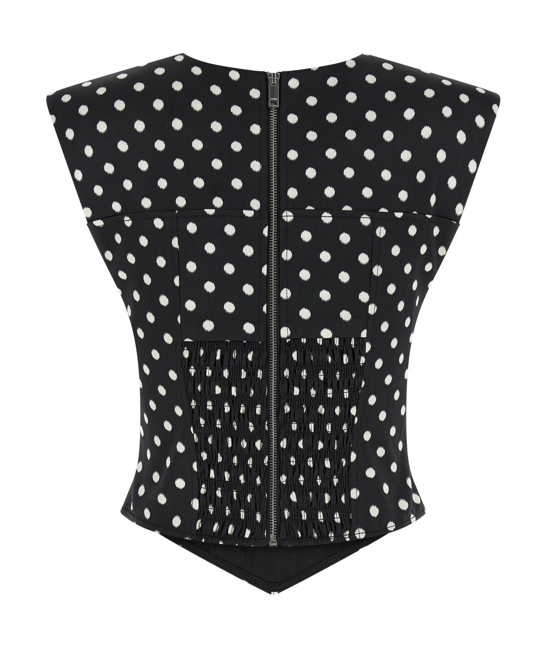 GANNI Черная полиэстеровая майка, фото 2