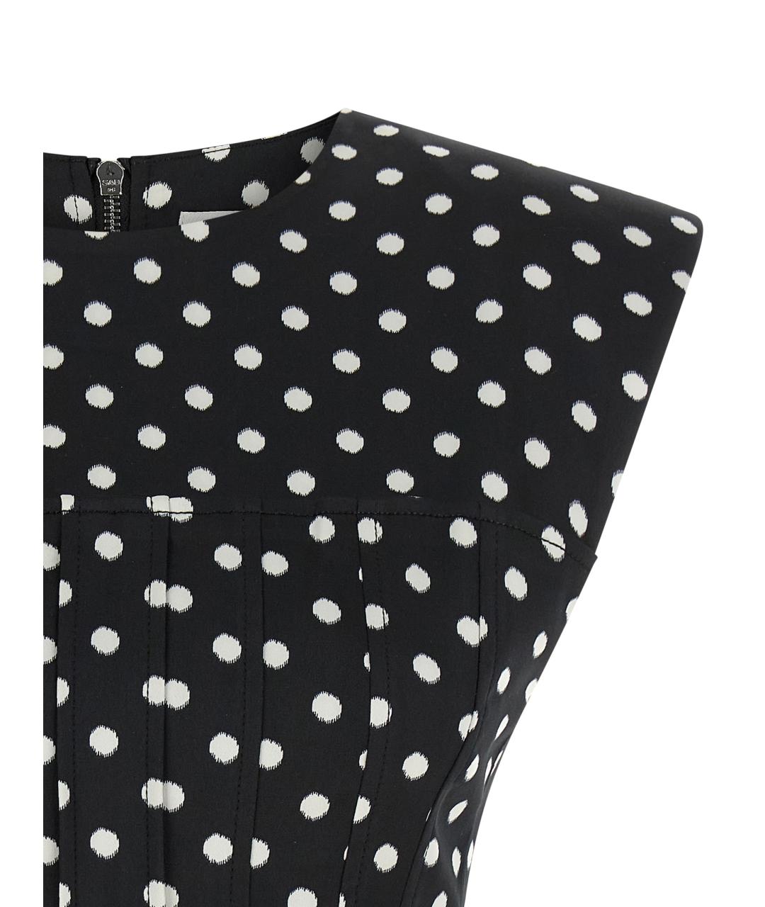 GANNI Черная полиэстеровая майка, фото 3