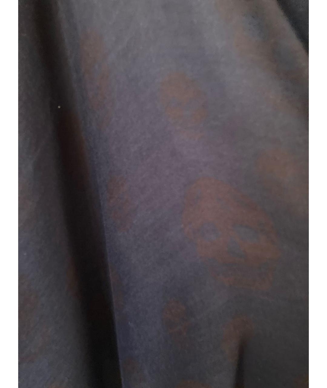 ALEXANDER MCQUEEN Коричневый шерстяной платок, фото 7