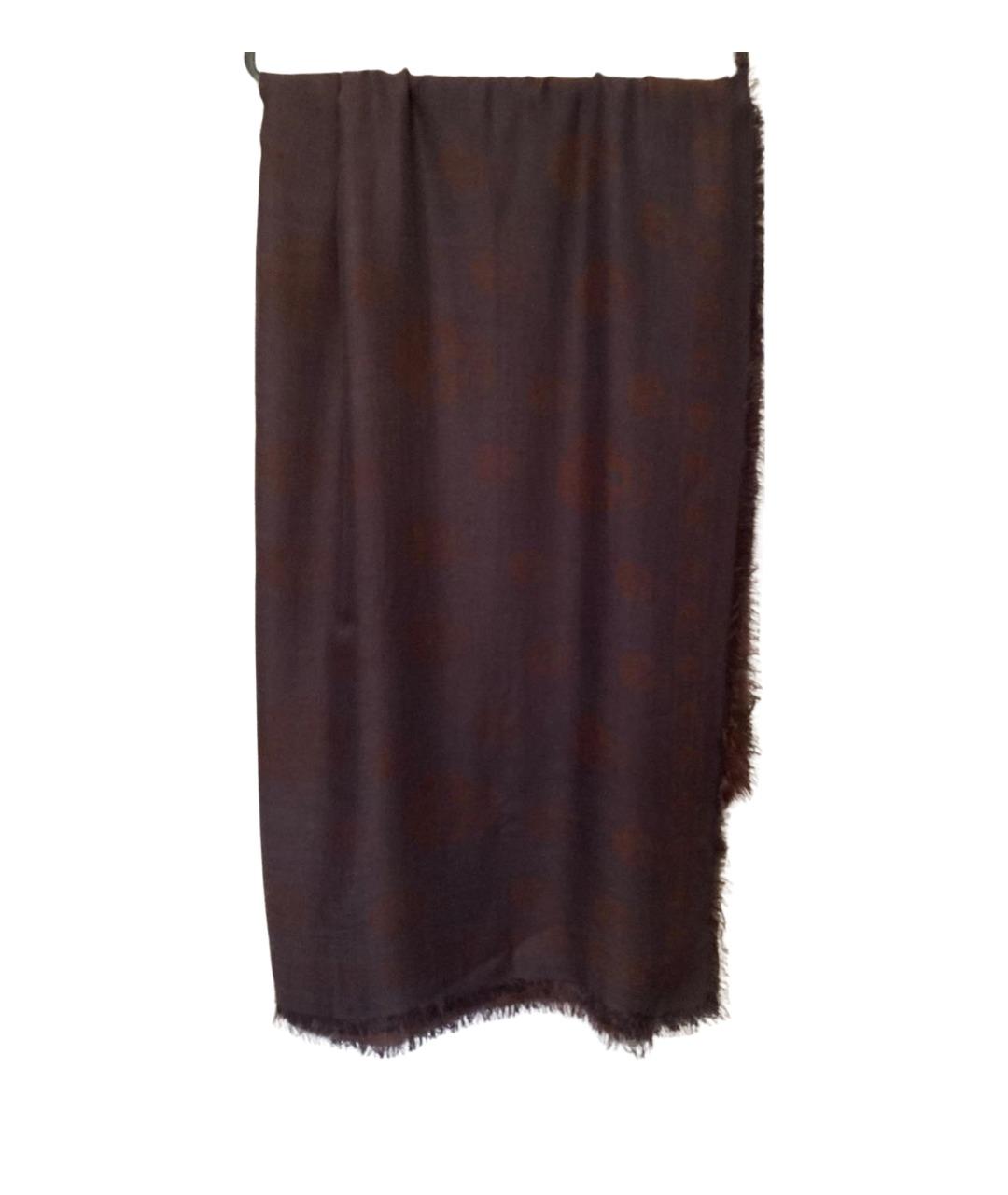 ALEXANDER MCQUEEN Коричневый шерстяной платок, фото 1