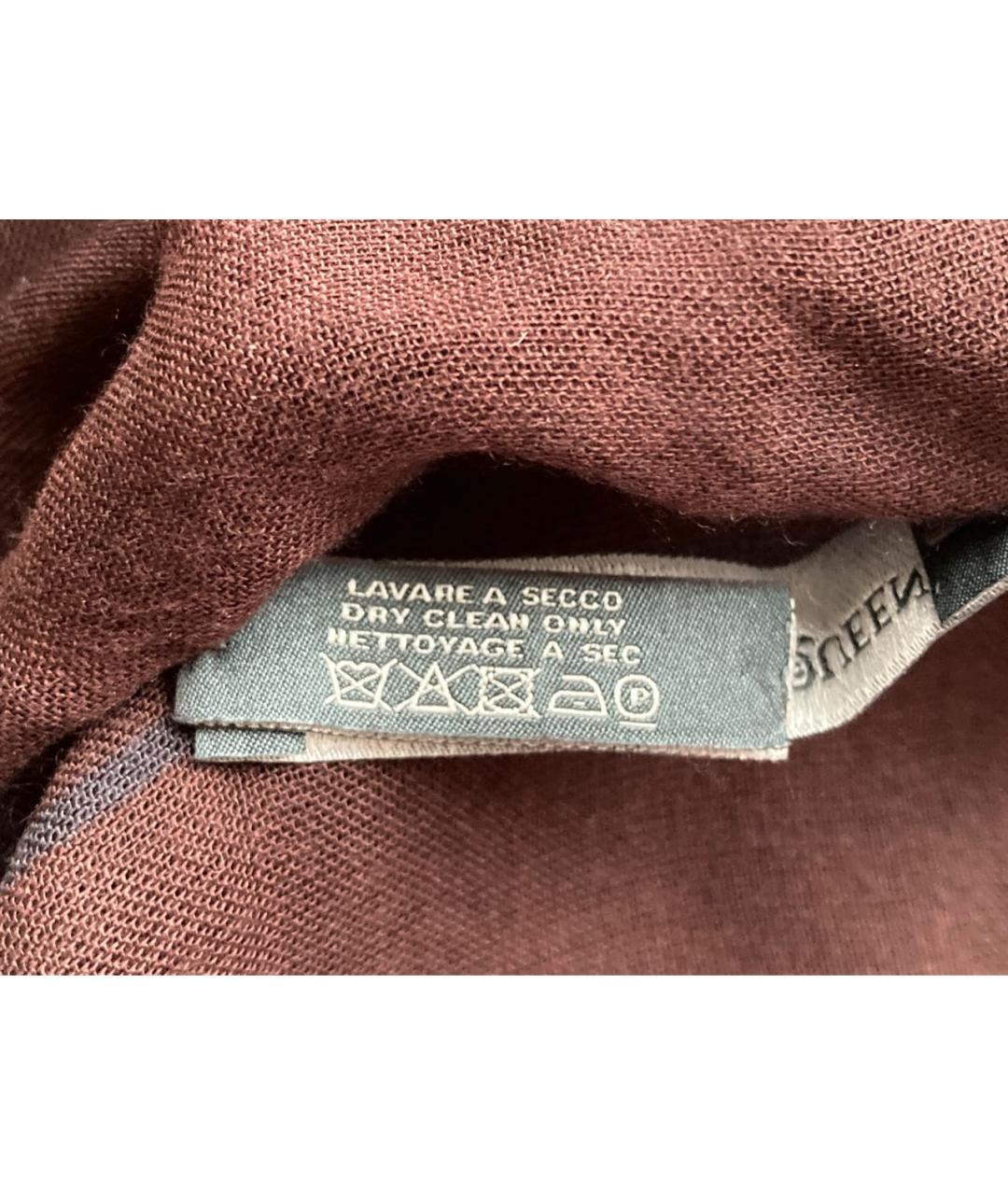 ALEXANDER MCQUEEN Коричневый шерстяной платок, фото 4