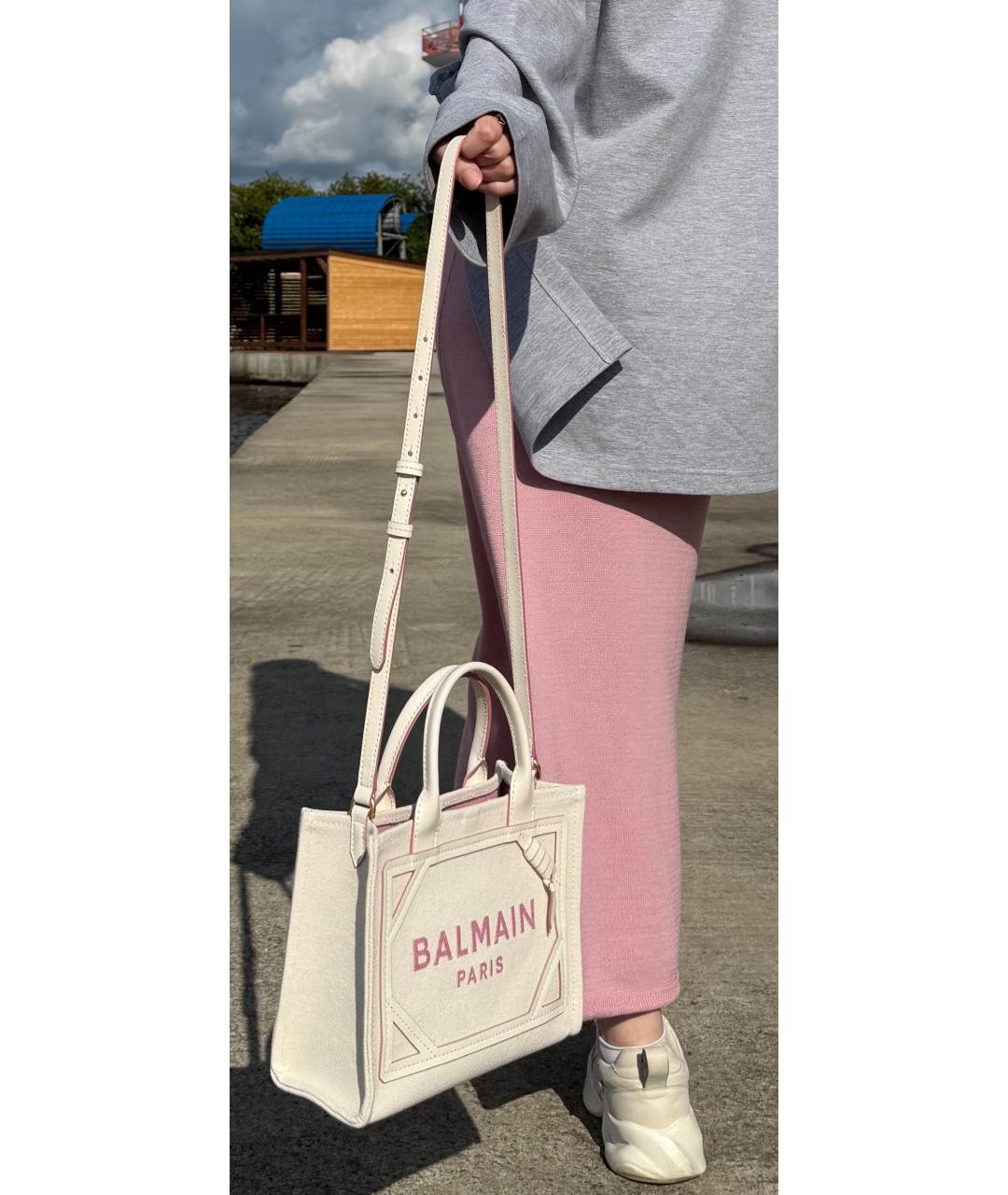 BALMAIN Бежевая деним сумка тоут, фото 7