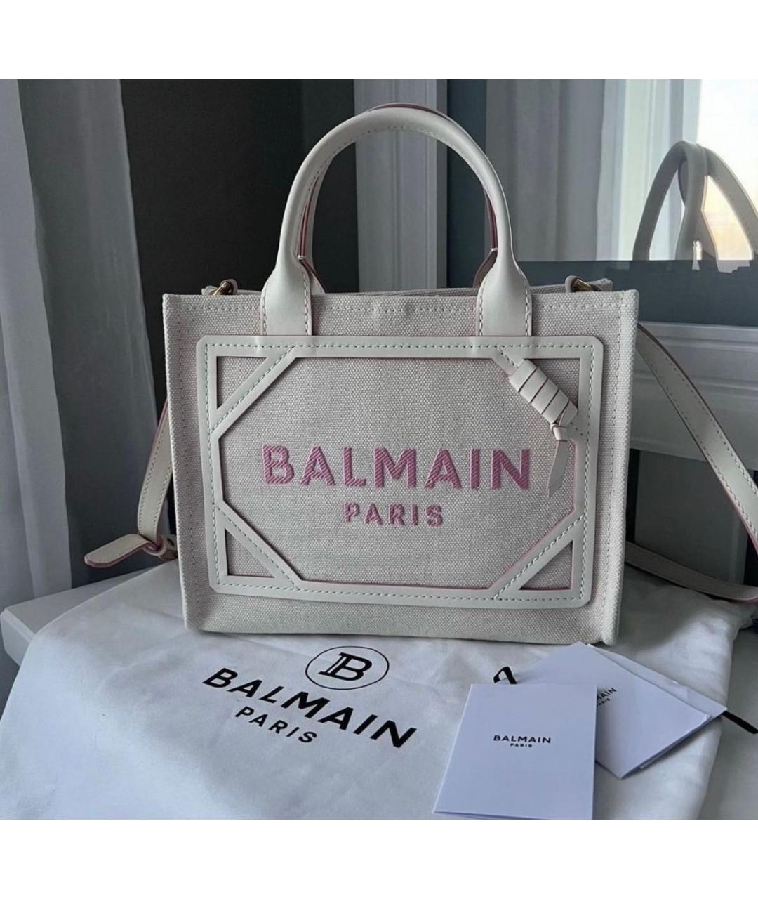 BALMAIN Бежевая деним сумка тоут, фото 8
