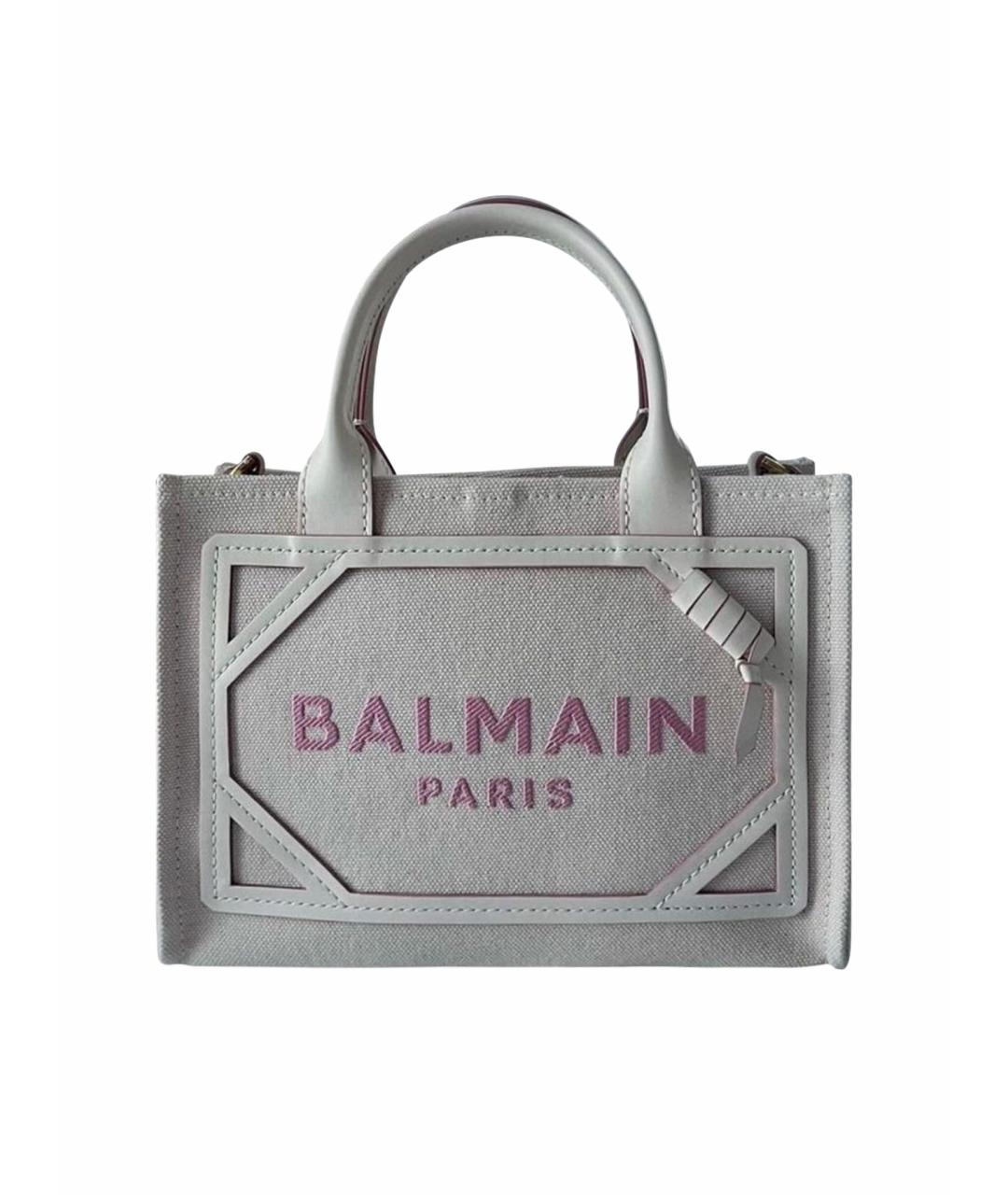 BALMAIN Бежевая деним сумка тоут, фото 1