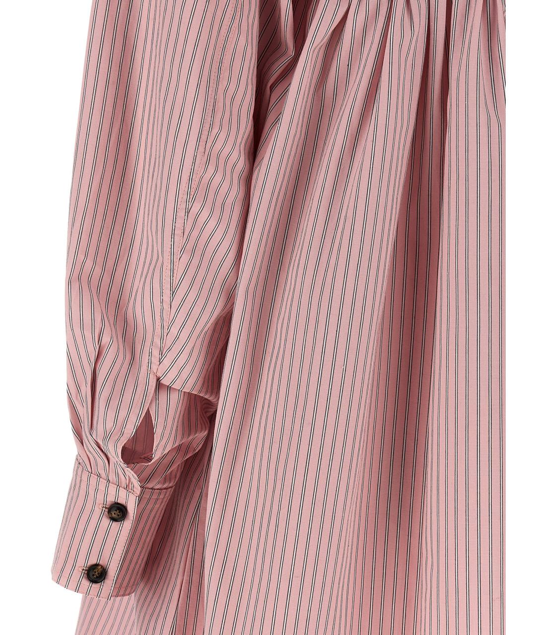 GANNI Розовое хлопковое повседневное платье, фото 3