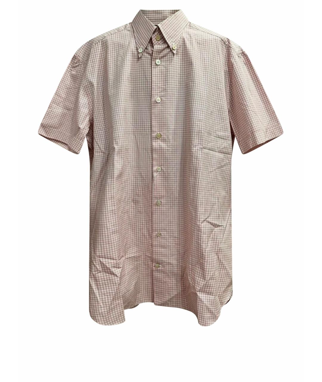 KITON Коралловая хлопковая кэжуал рубашка, фото 1