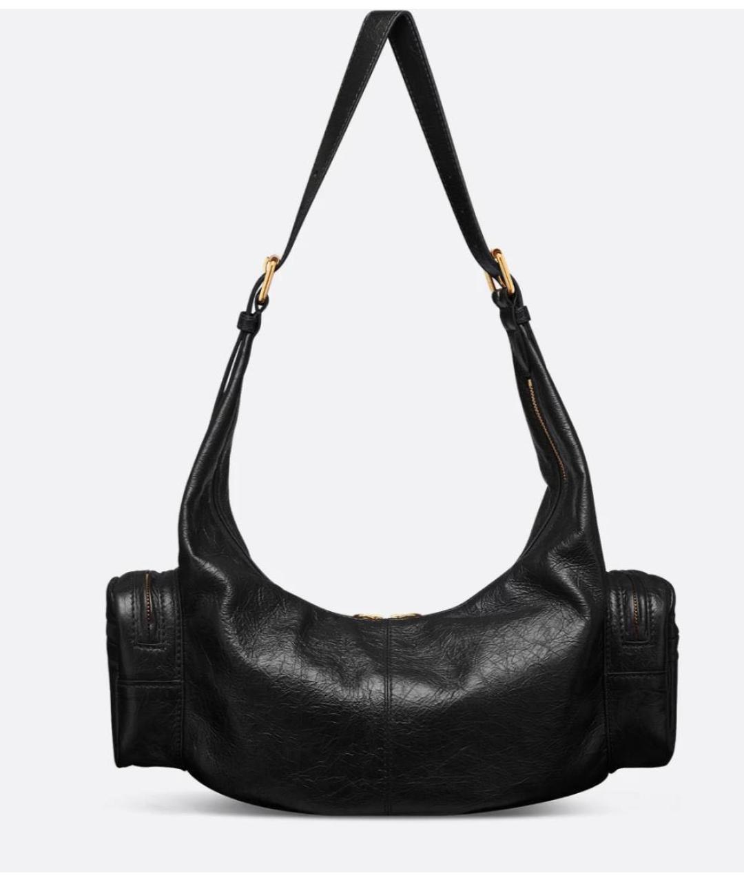 CHRISTIAN DIOR Черная кожаная сумка через плечо, фото 2