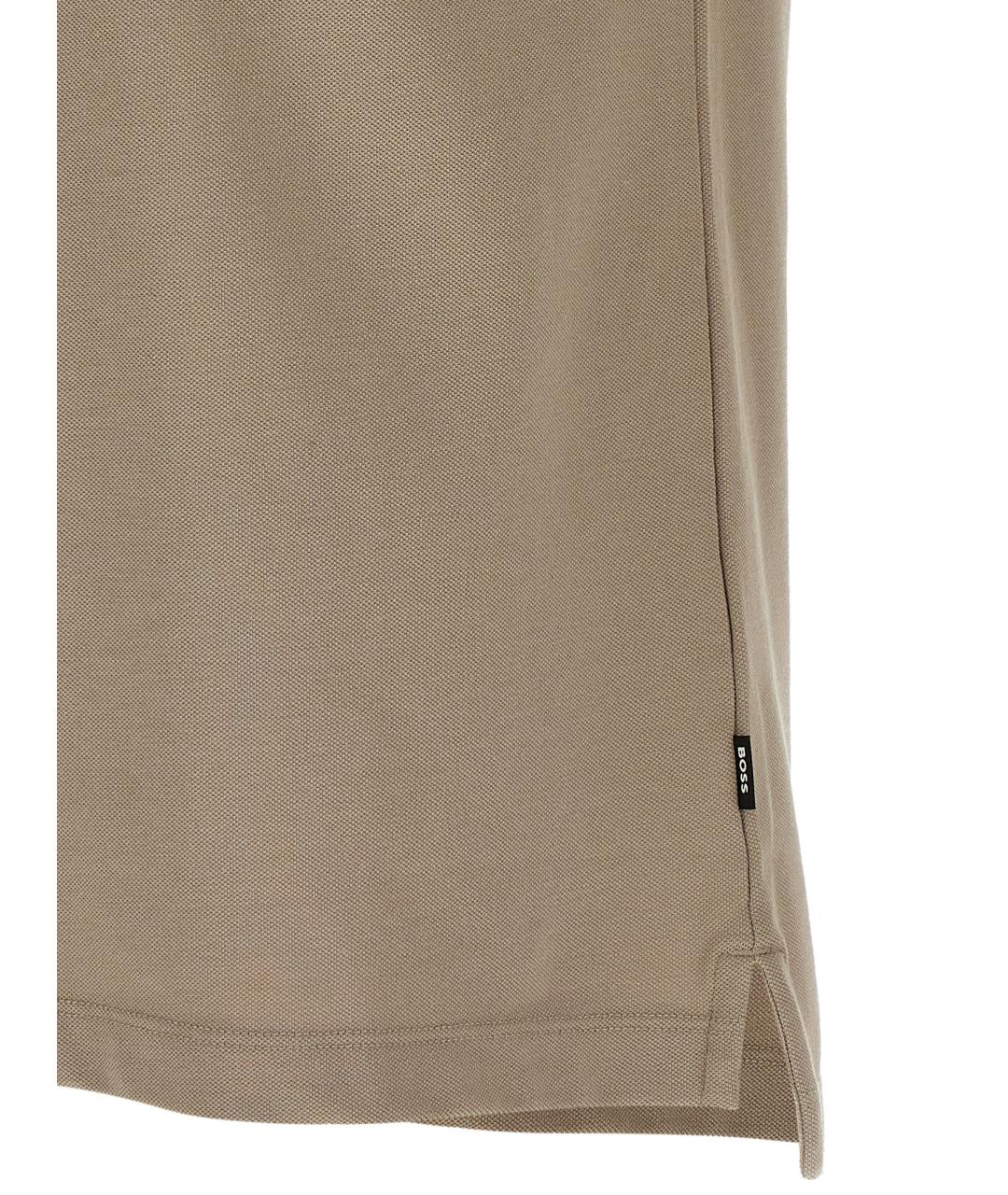 HUGO BOSS Коричневое хлопковое поло с коротким рукавом, фото 4