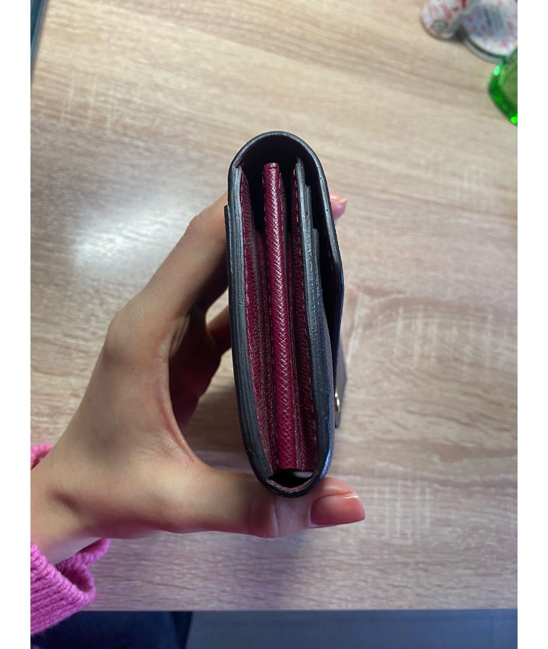 LOUIS VUITTON Коричневый кожаный кошелек, фото 8