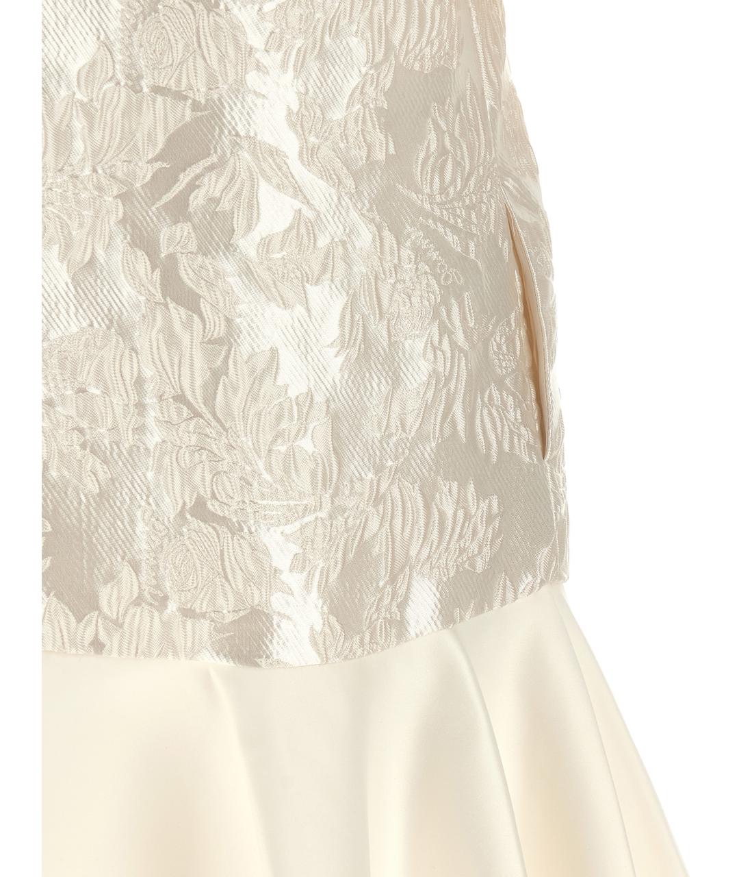 GANNI Белое полиэстеровое повседневное платье, фото 4